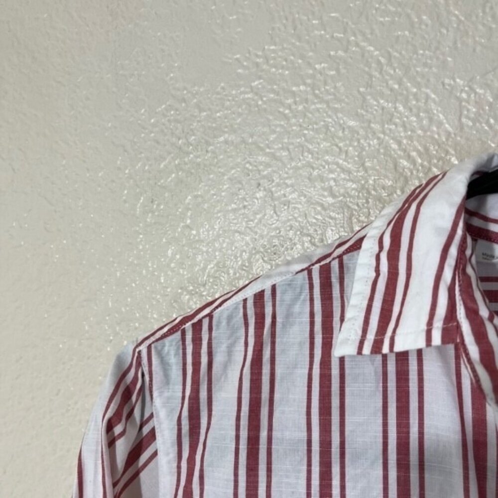 Grayson The Hero Red White Striped Cotton Long Sleeve Button Shirt Top 01 XS - Picture 2 of 5